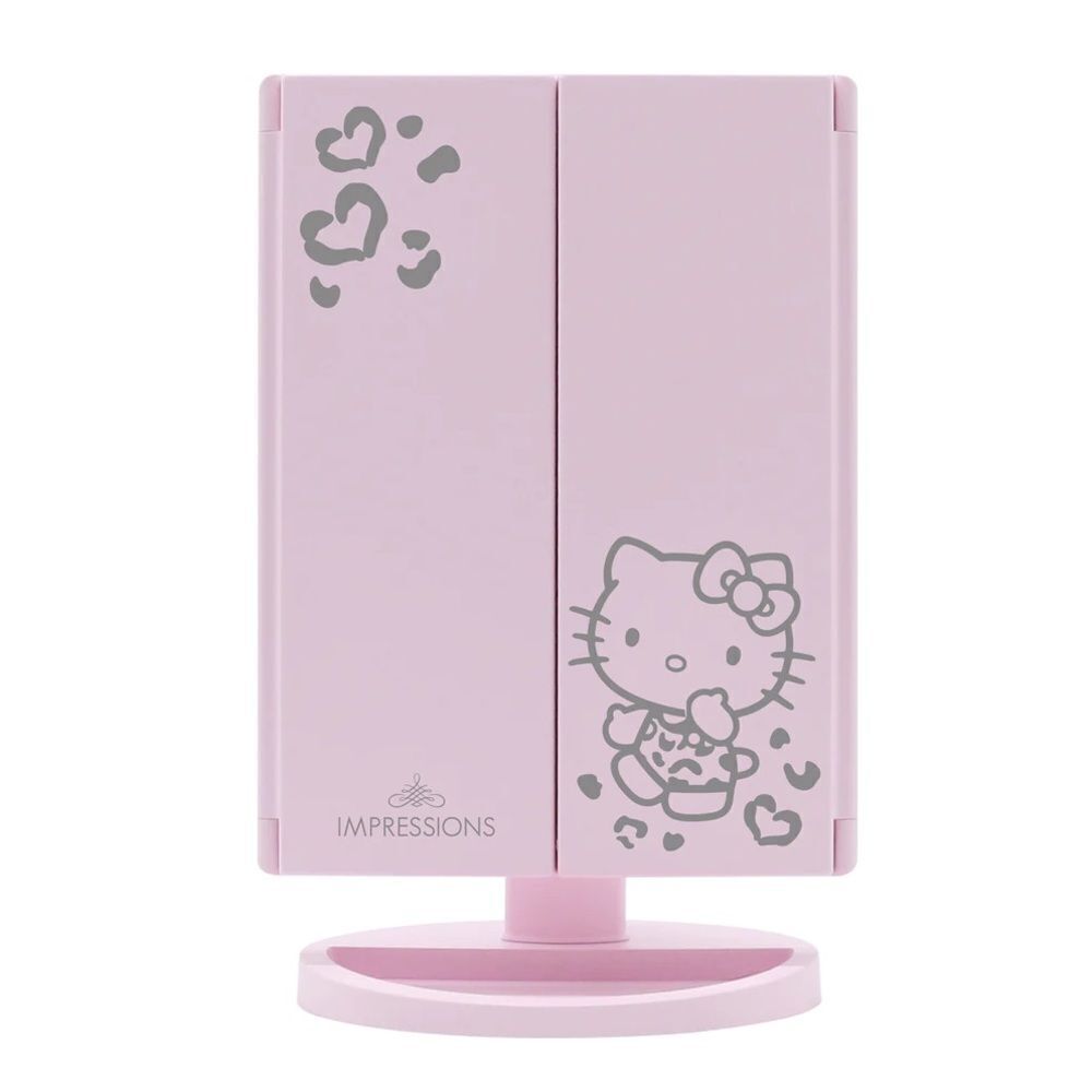 Hello Kitty Trifold LED Tri-Tone Makeup Mirror with Magnification